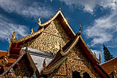 Chiang Mai - Wat Phra That Doi Suthep. Details of the decorations of the shrine dedicated to Sudeva. 